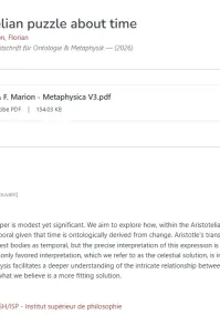 Aristotelian Puzzle About Time