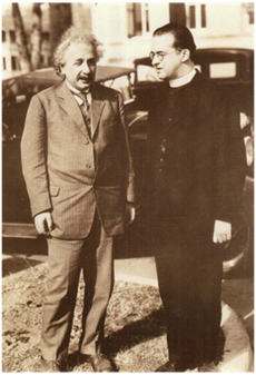 Photo: Einstein et Lemaître en conversation, Californie, 1932.