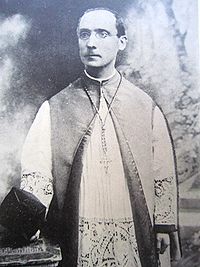 Georges Monchamp (1856-1907). Source: Laminne, Jacques, Eloge funèbre de Mgr Georges Monchamp ... prononcé à la cathédrale de Liège, le samedi 17 juin 1907, Luik, 1907.