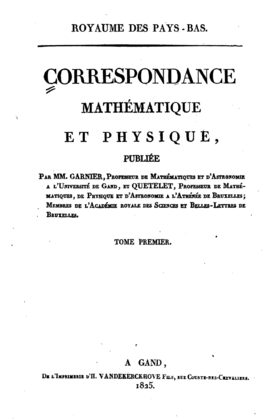 The first edition of the Correspondance