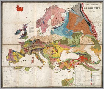 De geologische kaart van Dumont. Bron: Wikimedia Commons